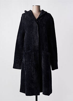 Manteau long a capuche a capuche noir VICTORY BOAT LINE femme
