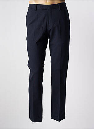 Pantalon droit fermeture zippée sous rabat avec crochet bleu LIU JO femme