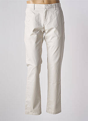 Pantalon slim fermeture zippée sous rabat avec crochet beige FUSALP homme