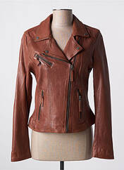 Veste en cuir marron OAKWOOD pour femme seconde vue