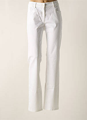 Pantalon droit stretch taille normale blanc ZERRES femme