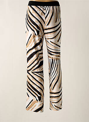 Pantalon droit stretch taille normale beige LE COMTE femme