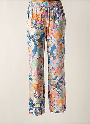 Pantalon droit tissage popeline taille normale bleu THOMAS RABE femme
