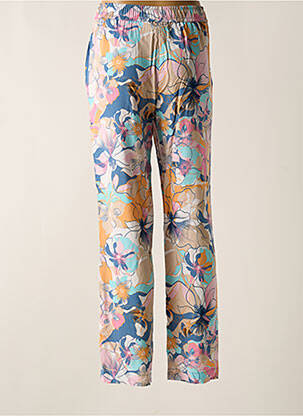 Pantalon droit tissage popeline taille normale bleu THOMAS RABE femme