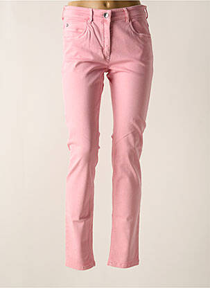 Pantalon slim stretch taille normale rose ZERRES femme