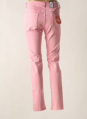 Pantalon slim stretch taille normale rose ZERRES femme