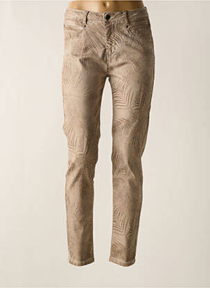 Pantalon slim stretch taille normale beige EVA KAYAN femme