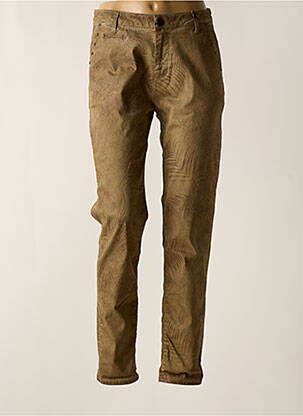 Pantalon slim stretch taille normale marron EVA KAYAN femme