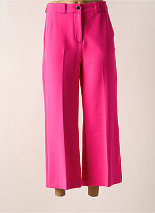 Pantalon 7/8 fermeture zippée sous rabat boutonné taille normale rose LOLA CASADEMUNT femme