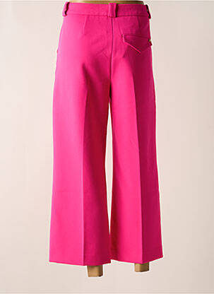 Pantalon 7/8 fermeture zippée sous rabat boutonné taille normale rose LOLA CASADEMUNT femme