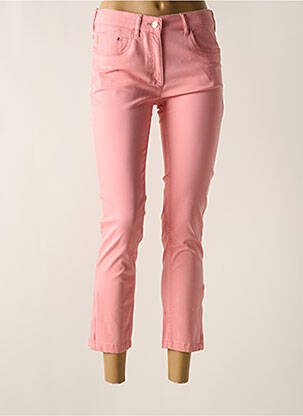 Pantalon 7/8 stretch taille normale rose ZERRES femme