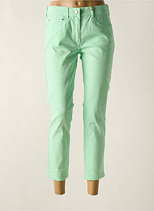 Pantalon 7/8 stretch taille normale vert ZERRES femme