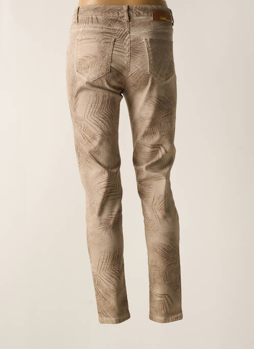 Pantalon slim beige EVA KAYAN pour femme