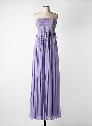 Robe longue sans manche sans manche violet NISSA femme