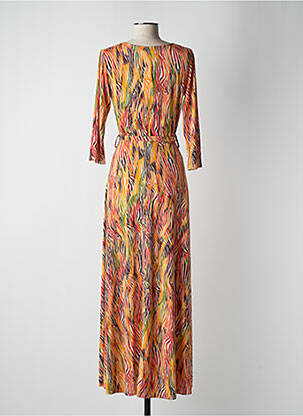 Robe longue coupe cintrée manches 3/4 jaune FIFILLES femme