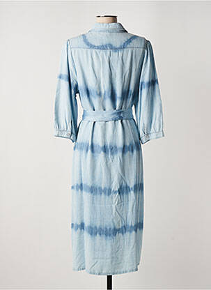 Robe mi-longue manches 3/4 manches 3/4 bleu K-DESIGN femme