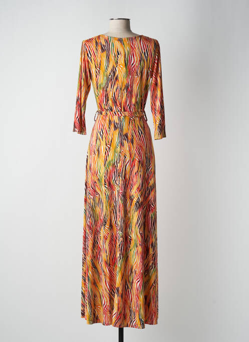 Robe longue coupe cintrée manches 3/4 jaune FIFILLES femme