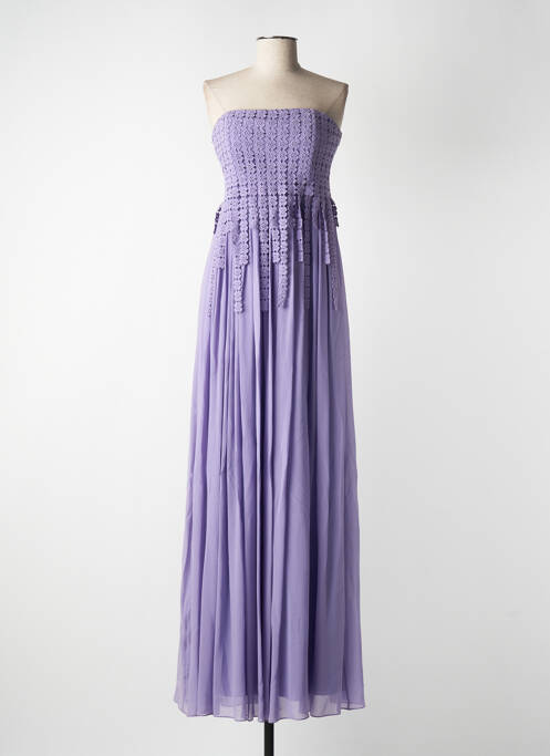 Robe longue violet NISSA pour femme