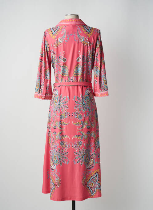 Robe mi-longue rose K-DESIGN pour femme