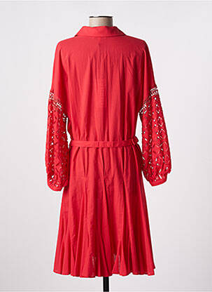 Robe mi-longue manches longues manches longues rouge FUEGO WOMAN femme