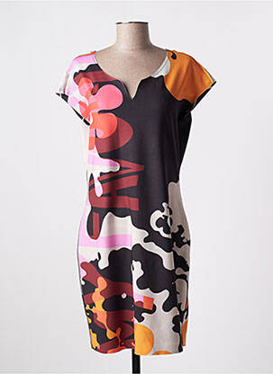 Robe courte manches courtes manches courtes noir TUZZI femme