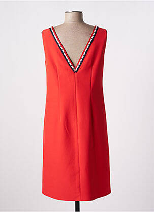 Robe mi-longue sans manche sans manche rouge LESLIE femme