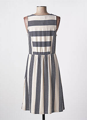 Robe mi-longue sans manche sans manche bleu GUITARE femme