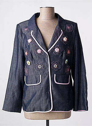 Blazer poches bleu POUPEE CHIC femme