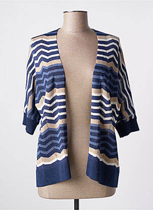 Gilet manches longues manches 3/4 bleu K-DESIGN femme