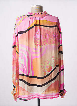 Blouse légère et transparente manches longues rose TUZZI femme