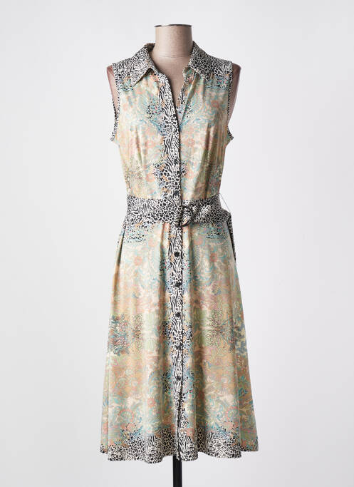 Robe mi-longue sans manche sans manche beige K-DESIGN femme