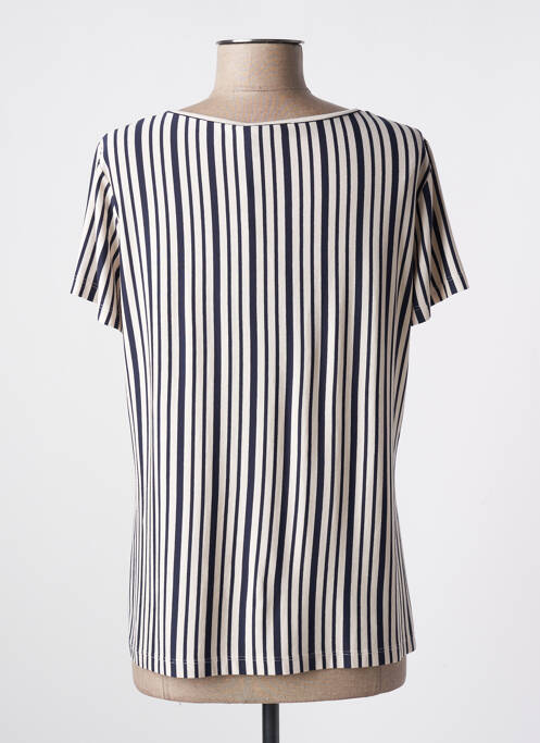 T-shirt col v manches courtes bleu ELEONORA AMADEI femme