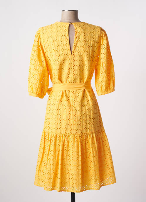 Robe mi-longue orange LESLIE pour femme