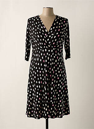 Robe mi-longue manches 3/4 manches 3/4 noir DIVAS femme