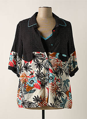 Twin-set coupe cintrée noir POUPEE CHIC femme