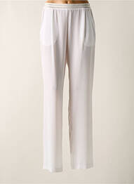 Pantalon droit tissage crêpe taille normale blanc DIVAS femme