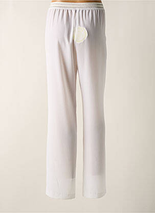 Pantalon droit taille élastique taille normale blanc DIVAS femme