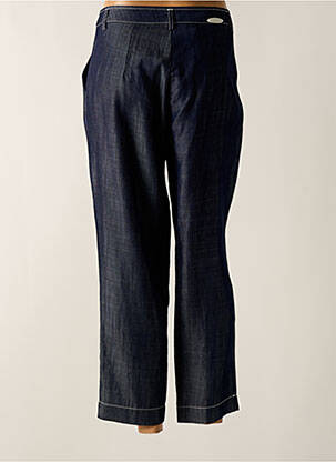 Pantalon 7/8 taille haute taille haute bleu POUPEE CHIC femme