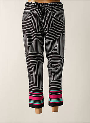 Pantalon 7/8 tissage popeline taille normale noir SPG WOMAN femme