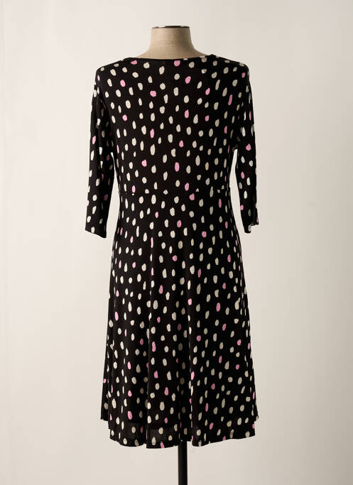 Robe mi-longue manches 3/4 manches 3/4 noir DIVAS femme