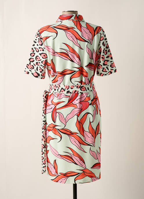 Robe mi-longue rose K-DESIGN pour femme