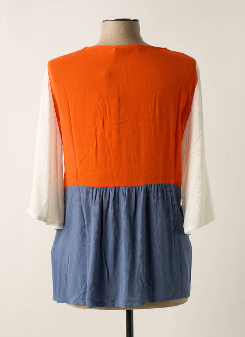 Tunique manches longues orange POUPEE CHIC pour femme