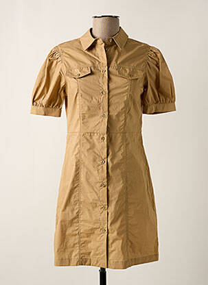 Robe courte manches courtes manches courtes beige GAUDI femme