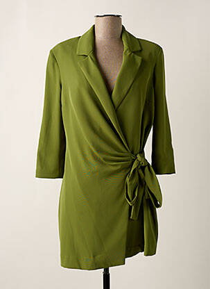 Robe courte manches 3/4 manches 3/4 vert GAUDI femme