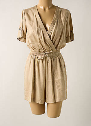 Combishort fermeture boutonnée au dos manches courtes beige GAUDI femme
