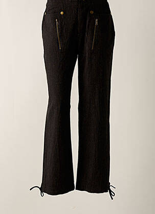 Pantalon droit taille haute taille haute noir NÜ femme