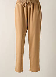Pantalon droit taille haute taille haute beige GAUDI femme