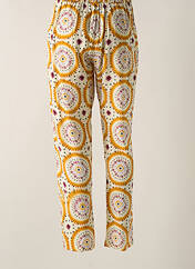 Pantalon droit jaune STORIATIPIC pour femme seconde vue