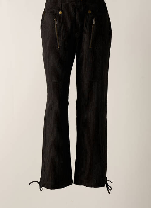 Pantalon droit taille haute taille haute noir NÜ femme