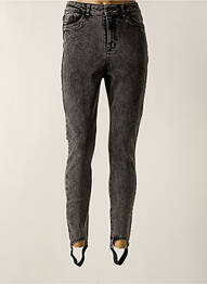 Jeans coupe slim poches gris OBJECT femme